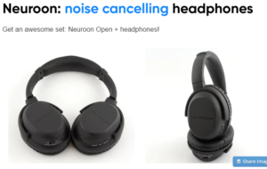 Neuroon Open　kickstarter　noise cancelling headphones